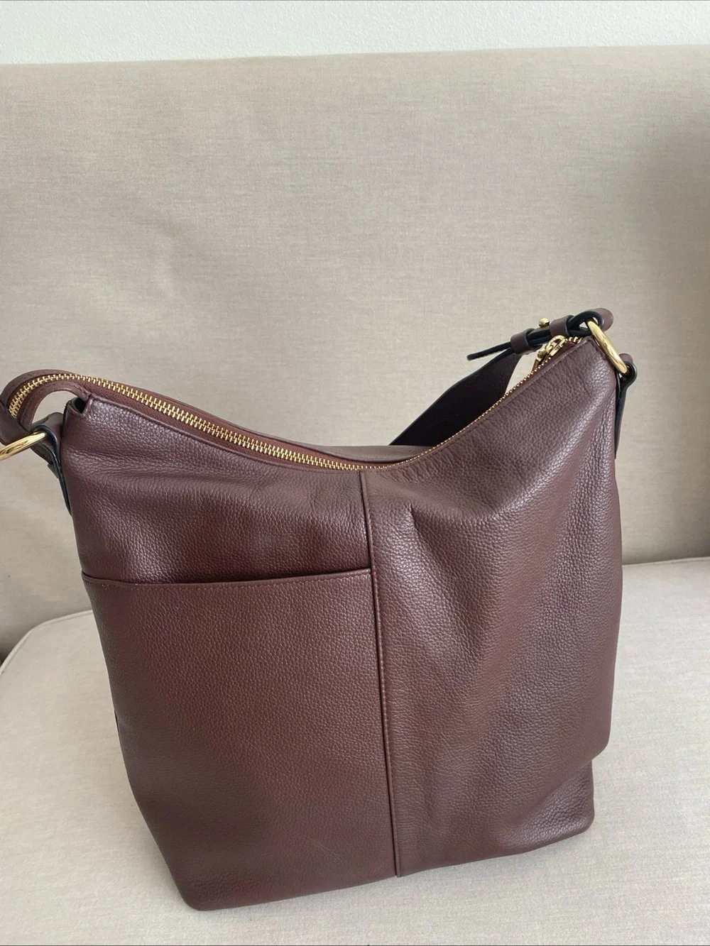 Radley London Postman Mews Medium Leather Shoulder Bag - Rich Brown Hobo